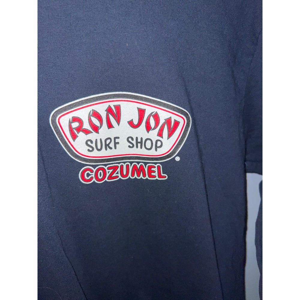 Ron Jon Surf Shop Cozumel Black Long Sleeve Hooded Graphic T-Shirt Mens Small - Picture 4 of 6